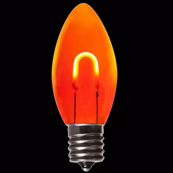 Wintergreen Lighting FlexFilament C9 LED Shatterproof Orange Vintage Edison Replacement Bulbs (5-Pack)