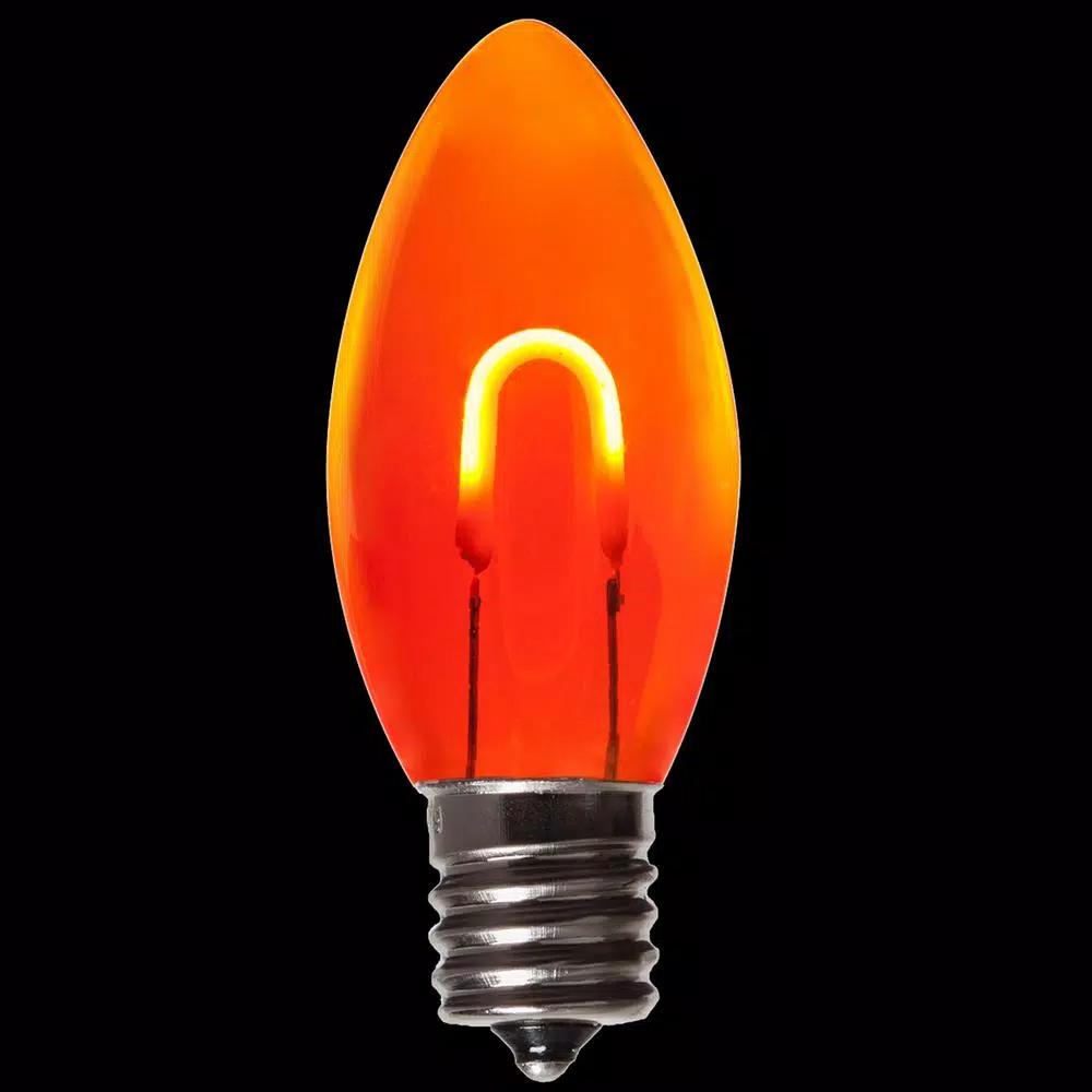 Wintergreen Lighting FlexFilament C9 LED Shatterproof Orange Vintage Edison Replacement Bulbs (5-Pack)