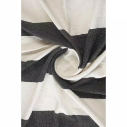LR Home Metty Charcoal and Ivory Bold Striped Tasseled Cotton Throw Blanket thumbnail 4