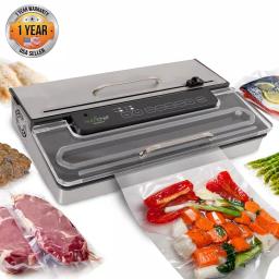 NutriChef Kitchen Pro Stainless Steel Food Vacuum Sealer System with Vacuum Bags and Roll thumbnail 10