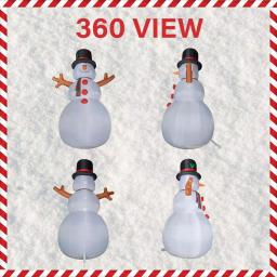 Fraser Hill Farm 20 ft. Jolly Snowman Christmas Inflatable with RGB Lights thumbnail 2