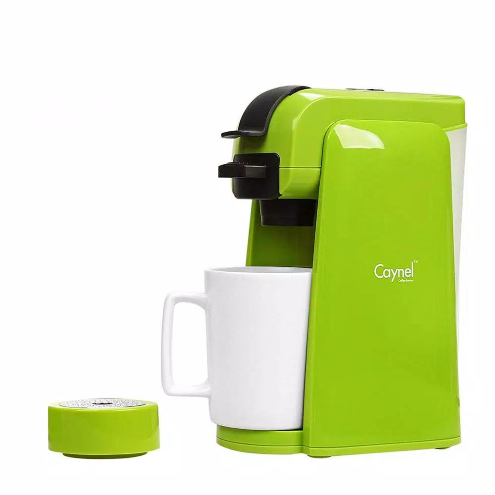 Boyel Living Green 1000W Single Serve Coffee Maker, 4-Cup Capacity, Compatible with K-Cups and Ground Coffee