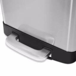 Innovaze 3.2 Gallon Brushed Stainless Steel Rectangular Step-On Trash Can with Fingerprint Resistant Finish thumbnail 6