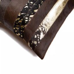 HomeRoots Josephine Gold 100% Natural Indian Cowhide Throw Pillow Set (18 x 18 in, Set of 2) thumbnail 2