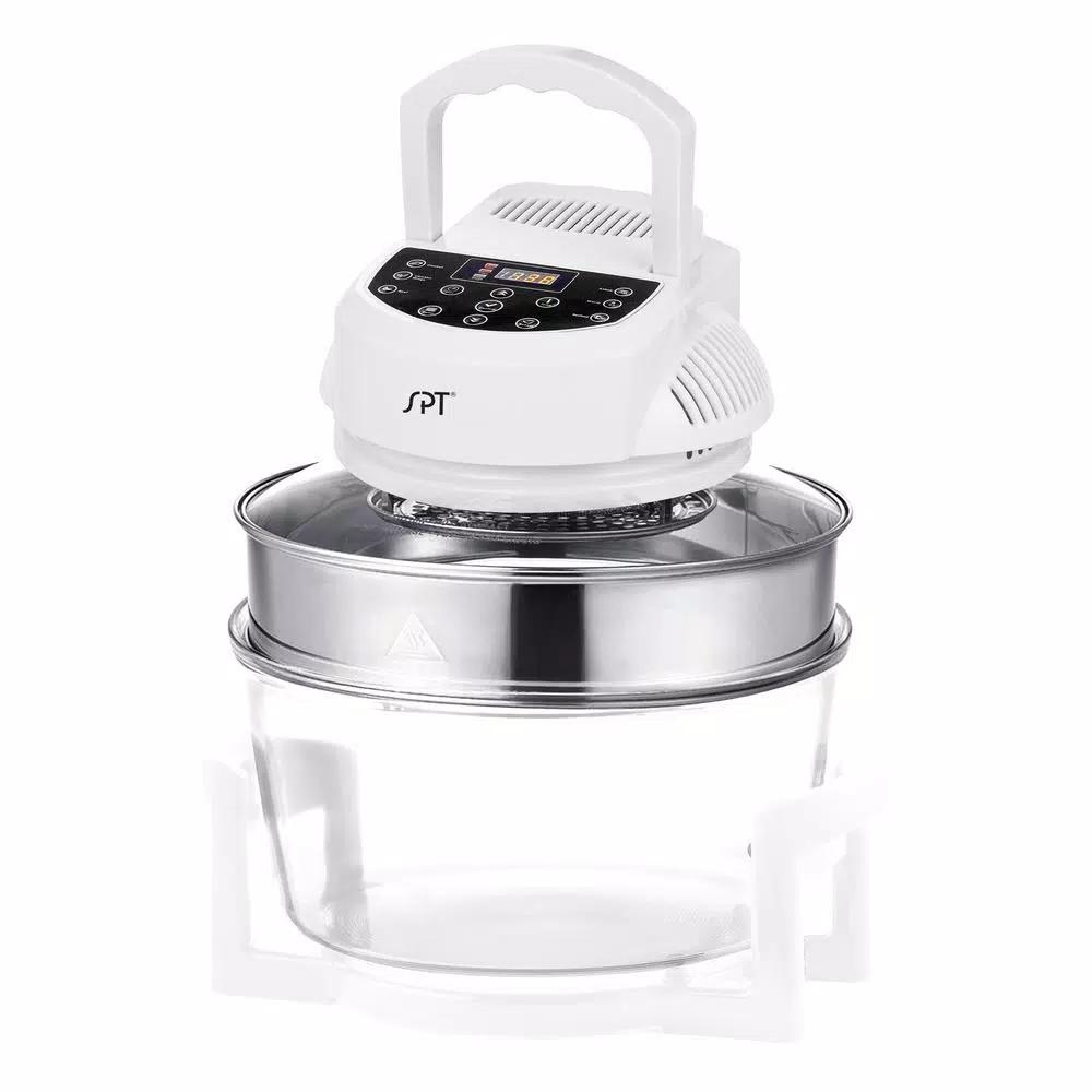 SPT 1300W White Digital Countertop Convection Oven with 6 Pre-Programmed Settings