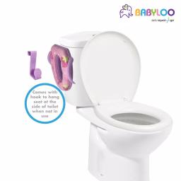 Babyloo Children's Soft Cushion Toilet Seat with Handles and Splash Guard - Pink thumbnail 4