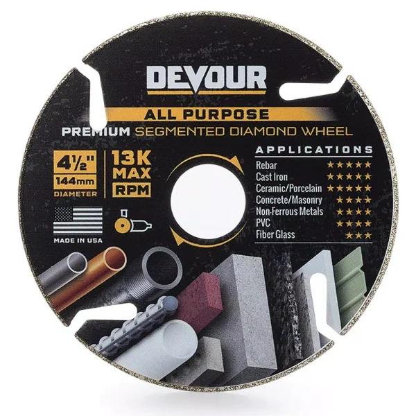 DEVOUR Premium 4.5 in. Diamond All Purpose Segmented Saw Blade