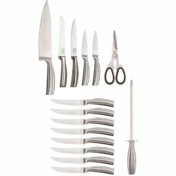 Chicago Cutlery Elston 16-Piece Stainless Steel Knife Set with Wood Block thumbnail 6