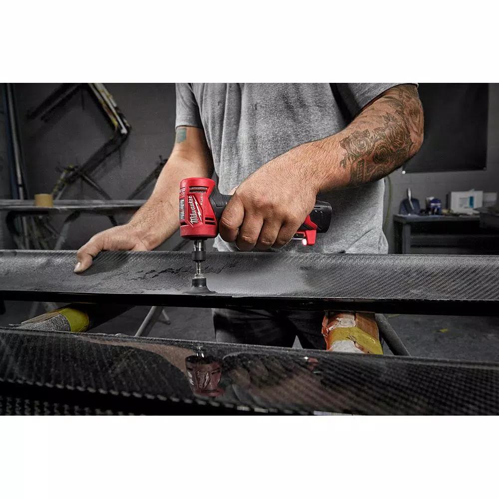 Milwaukee M12 FUEL 12V Brushless Right Angle Die Grinder Kit w/ (2) 2.0Ah Batteries