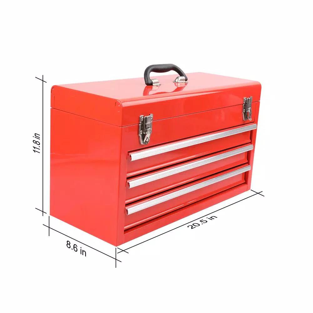 Apollo 300-Piece Mechanics Tool Kit with 3-Drawer Steel Tool Box