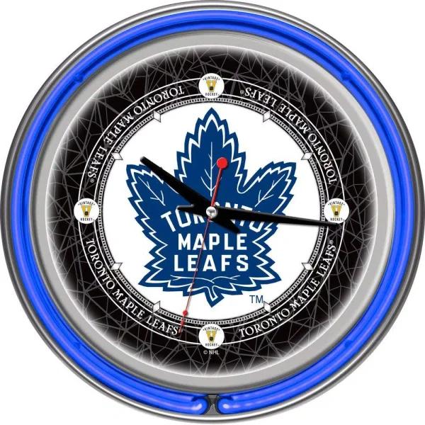 Trademark Toronto Maple Leafs NHL Vintage Neon Wall Clock, 14 in.