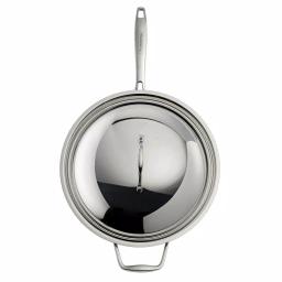 Tramontina 12 in. Tri-Ply Clad Stainless Steel Wok with Lid thumbnail 5