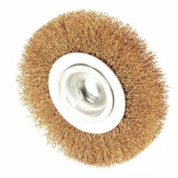 Robtec 5 in. Brass Coated Steel Wire Wheel Brush, 1/2 in. Arbor thumbnail 2
