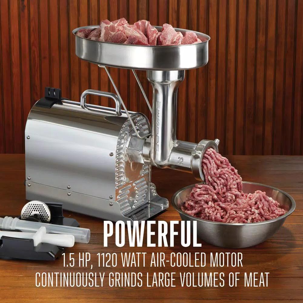 Weston Pro Series #22 1.5 HP Stainless Steel Electric Meat Grinder & Sausage Stuffer