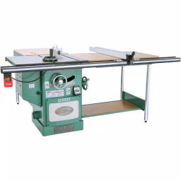 Grizzly Industrial 10 in. 3 HP 220-Volt Heavy-Duty Cabinet Table Saw with Riving Knife thumbnail 1