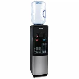 Igloo Top Loading Water Dispenser, Hot and Cold Water Cooler in Black and Stainless Steel thumbnail 1