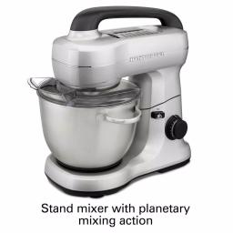 Hamilton Beach 7-Quart 7-Speed Stainless Steel Stand Mixer with 3 Attachments thumbnail 1