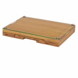Legacy Concerto Bamboo Cutting Board and Cheese Tool Set with Tempered Glass Tray thumbnail 1