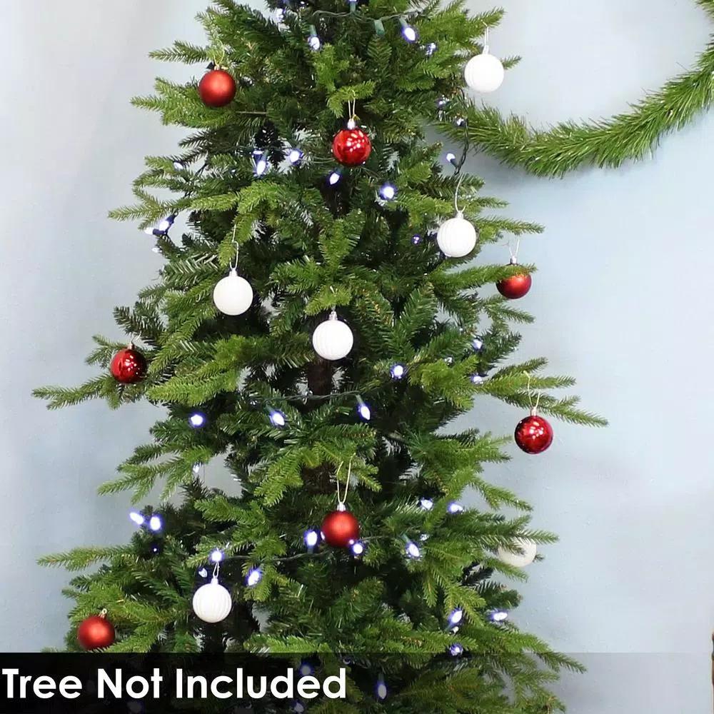 Sunnydaze Decor Red and White Merry Medley Shatterproof Plastic Christmas Ornament Set, 24-Piece
