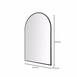 Home Decorators Collection Medium Arched Black Classic Accent Mirror thumbnail 2