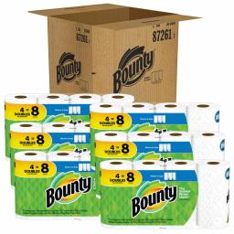 Bounty Select-A-Size White Paper Towel Rolls, 4 Double Rolls (6-Pack) thumbnail 1