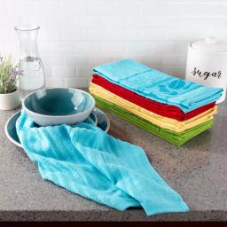 Lavish Home 8-Piece Multi-Color Kitchen Icon Pattern Weave Cotton Kitchen Towel Set thumbnail 6