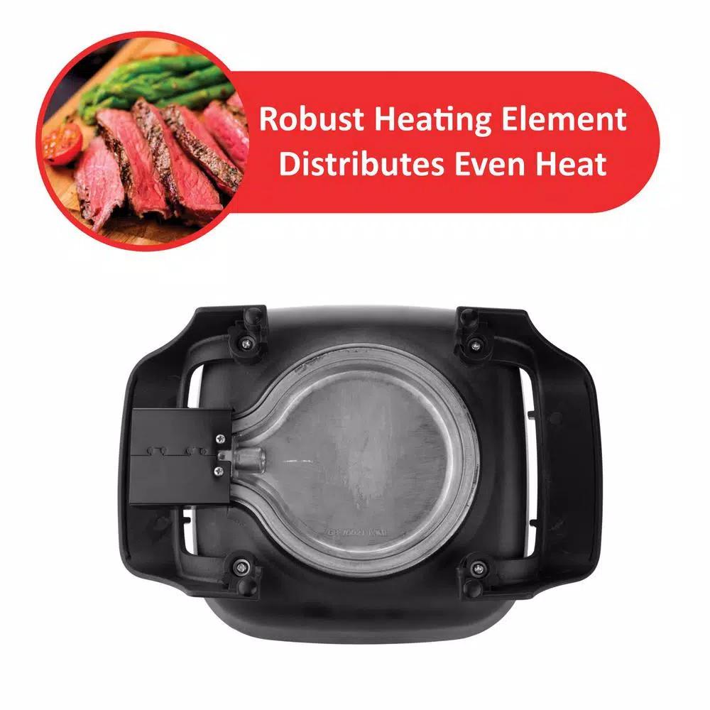 Brentwood Appliances 8 in. Nonstick Square Electric Skillet with Glass Lid, Black