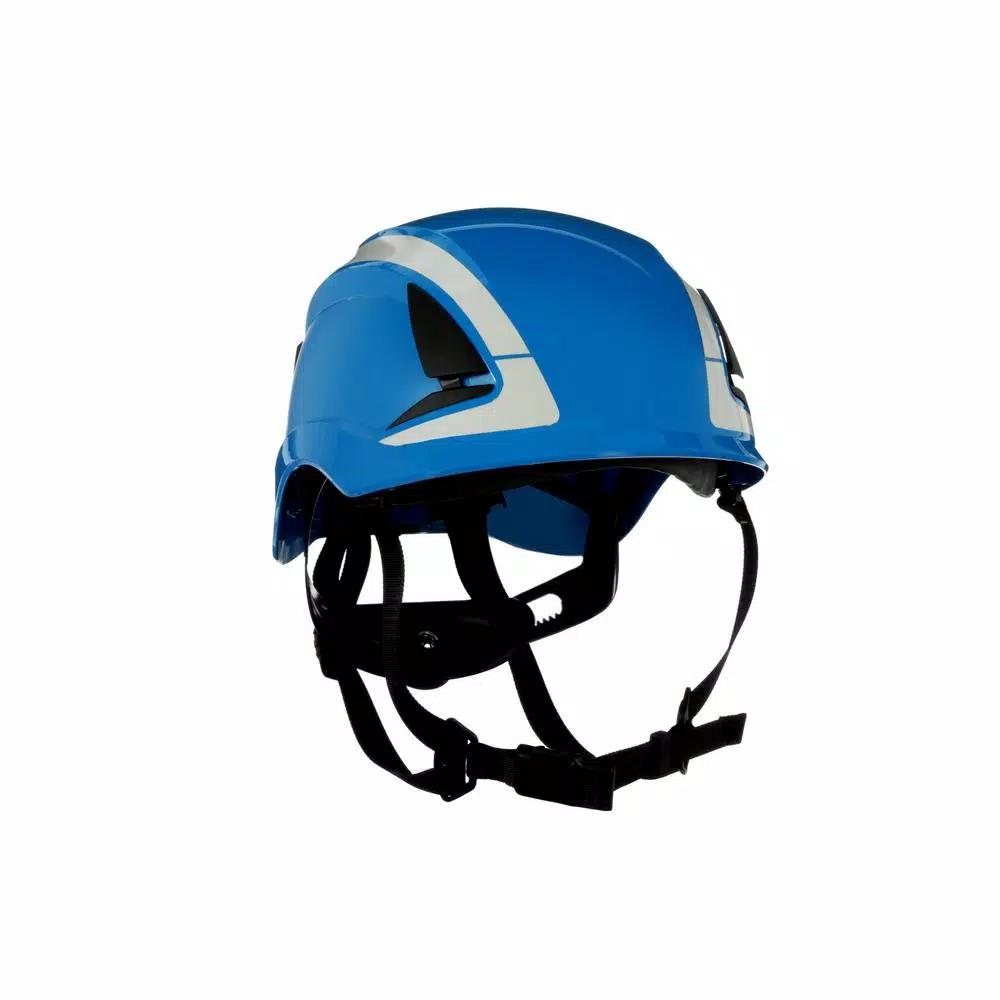 3M SecureFit X5000 Blue Suspension Safety Helmet, Case of 4