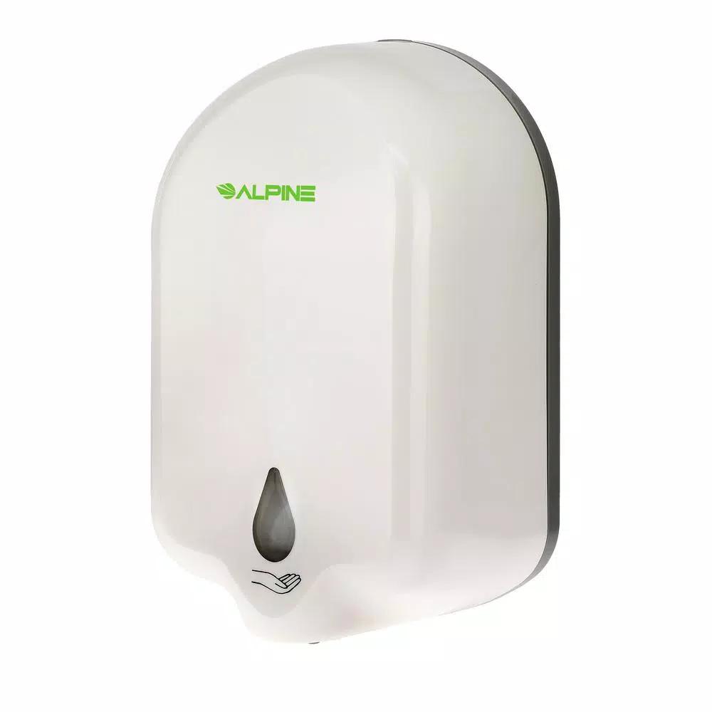 Alpine Industries 1100ml Automatic Liquid Gel Hand Sanitizer & Soap Dispenser, White