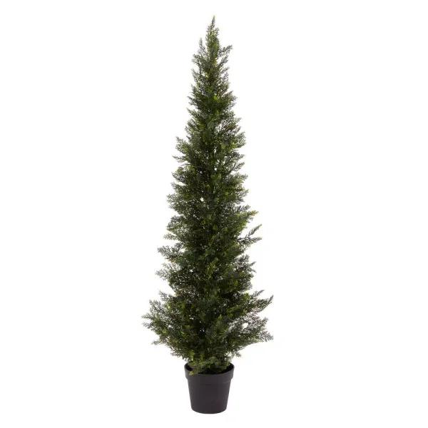 Pure Garden 60 in. Artificial Cedar Topiary with Pot