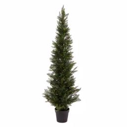 Pure Garden 60 in. Artificial Cedar Topiary with Pot thumbnail 1