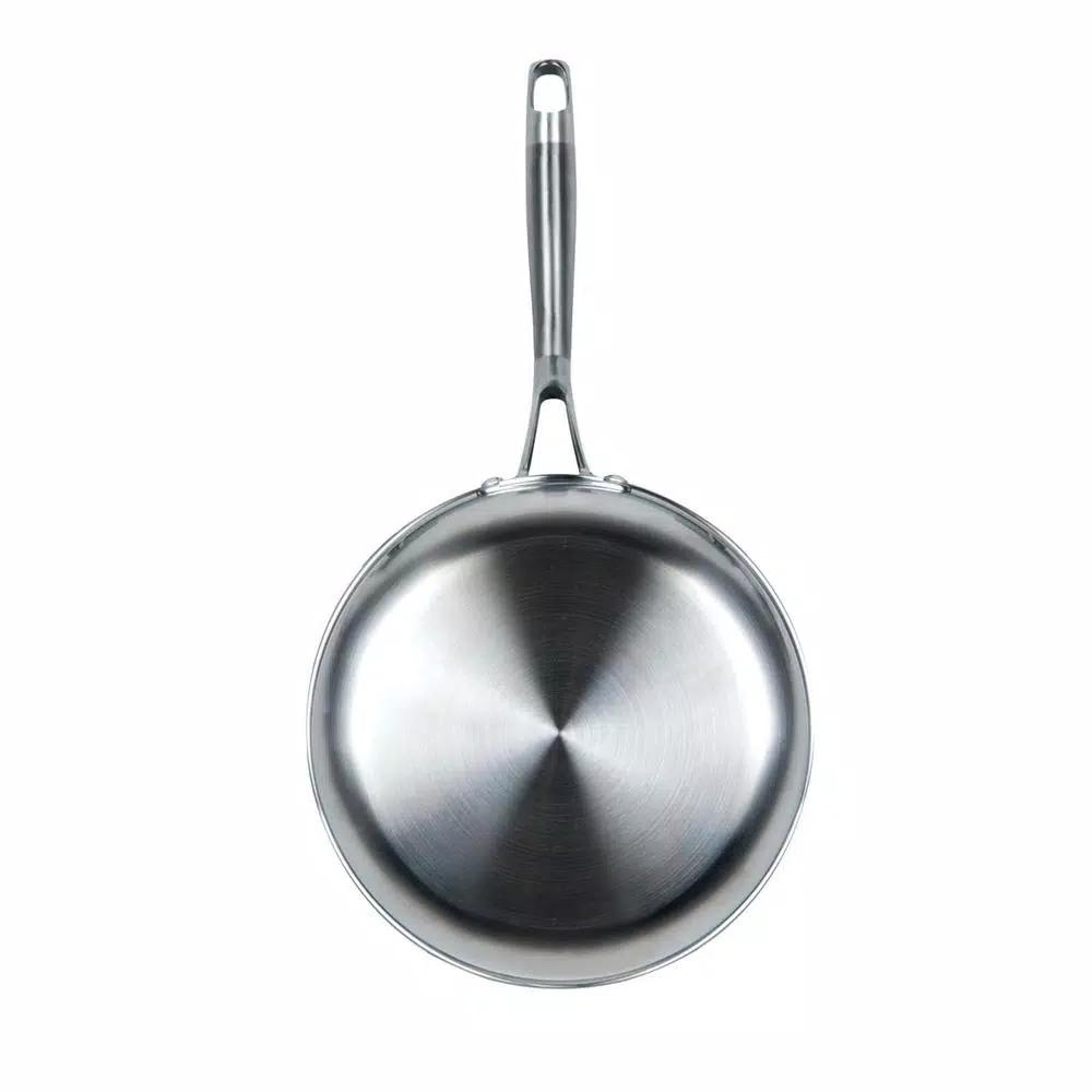 MasterPan Chefs Series 11 in. Stainless Steel Nonstick Frying Pan, Tri-Ply Induction Compatible
