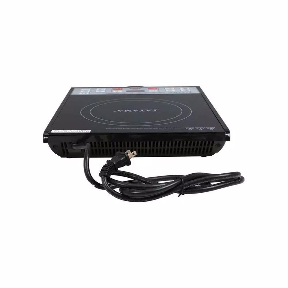 Tayama 1500W Single Burner 8 in. Black Induction Hot Plate with Shabu Cooking Pot