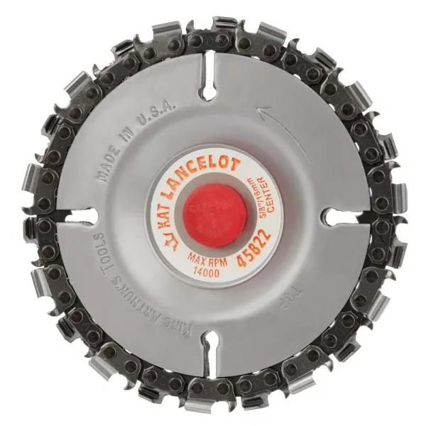 King Arthur's Tools Lancelot 4 in. 22-Teeth Steel Chainsaw Blade for Woodcarving and Angle Grinders