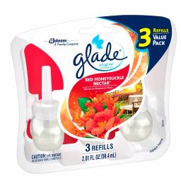 Glade PlugIns Scented Oil Air Freshener Refills, Honeysuckle Nectar, 2.01 oz (Case of 6, 3-Pack) thumbnail 3