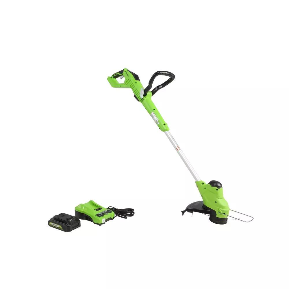 Greenworks 24V Cordless TORQDRIVE String Trimmer with 2.0 Ah Battery and Charger, 12 in. Cutting Path