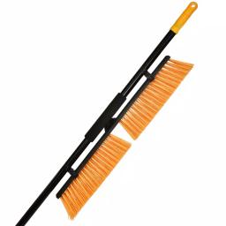 Alpine Industries 24 in. Yellow Indoor Outdoor Push Broom, Heavy Duty Multi-Surface (3-Pack) thumbnail 2