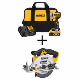 DEWALT 20V MAX XR Brushless 3-Speed 1/4 in. Impact Driver & 6-1/2 in. Circular Saw Combo Kit thumbnail 1
