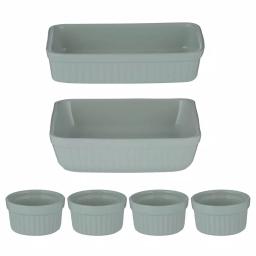 Mason Cash Classic 6-Piece Pistachio Stoneware Bakeware Set thumbnail 1