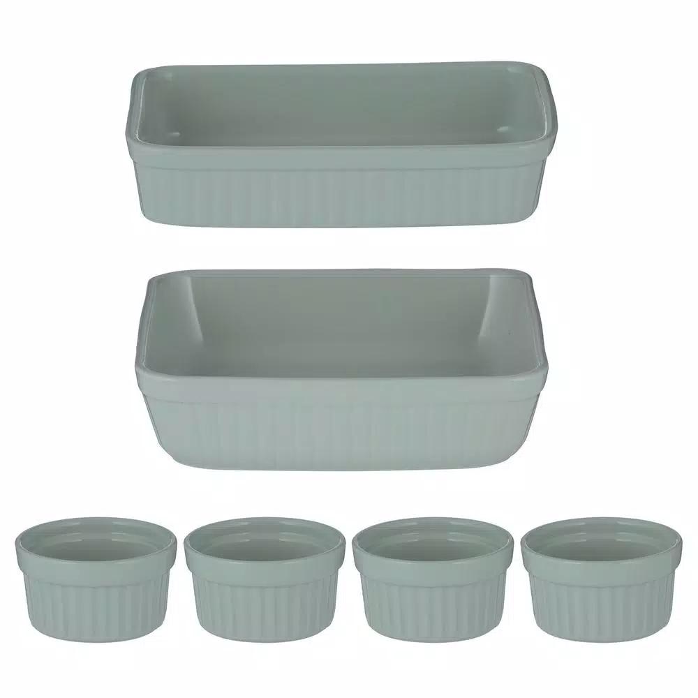 Mason Cash Classic 6-Piece Pistachio Stoneware Bakeware Set