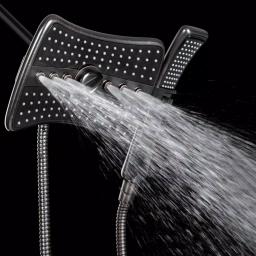 AKDY 9 in. Dual Shower Head and Handheld Wand Combo, 4 Spray Modes, Antique Bronze thumbnail 3