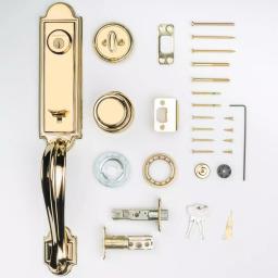 Baldwin Prestige Avendale Single Cylinder Handleset with Alcott Knob, Lifetime Polished Brass, SmartKey Security thumbnail 10
