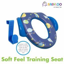 Babyloo Outer Space Design Children's Soft Toilet Seat with Handles and Splash Guard thumbnail 2