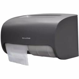 Alpine Industries Double Roll Toilet Paper Dispenser, Gray ABS Plastic thumbnail 1