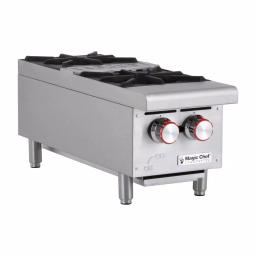 Magic Chef 12 in. Commercial Natural Gas Countertop Hot Plate, 50,000 BTU, Stainless Steel thumbnail 3