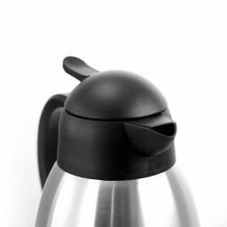 MegaChef 67.6 fl. oz. Stainless Steel Thermal Beverage Carafe with Black Lid thumbnail 2