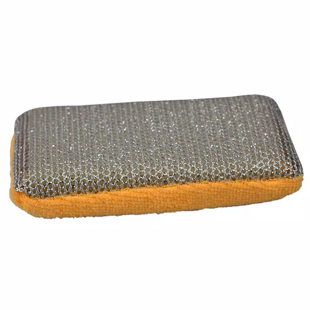 Unbranded Multi-Purpose Dual Action Microfiber Scrubbing Sponges, Yellow