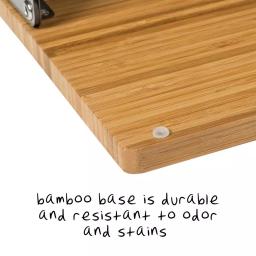 Honey-Can-Do Stainless Steel Bread Box with Bamboo Cutting Board Base thumbnail 4