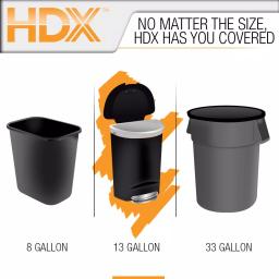 HDX 13 Gallon White Fresh Scent Drawstring Kitchen Trash Bags, 50-Count thumbnail 2
