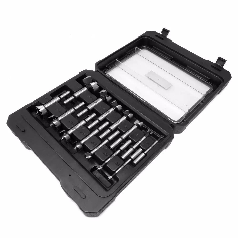 WEN 14-Piece Forstner Bit Set with Carrying Case, High Carbon Steel